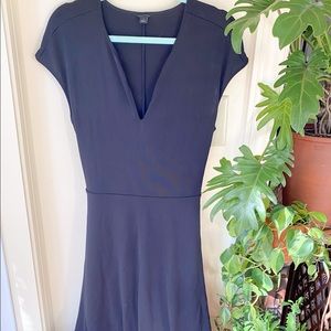 Ann Taylor Keyhole Black Midi Dress